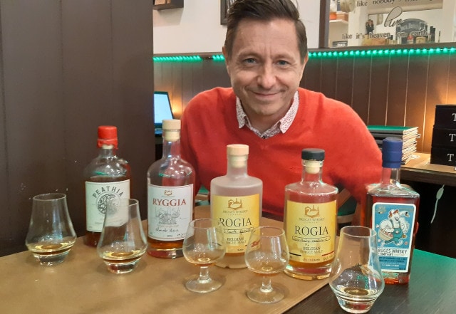 Andrew whiskey tasting in Belgium