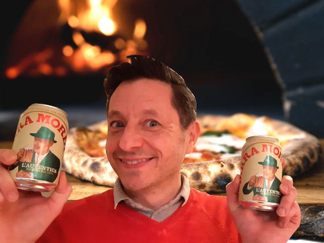 Andrew with Moretti beers