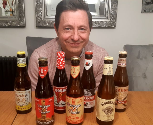 Andrew with 7 Belgian Beers