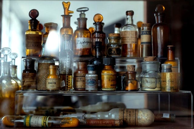 Old medicinal bottles