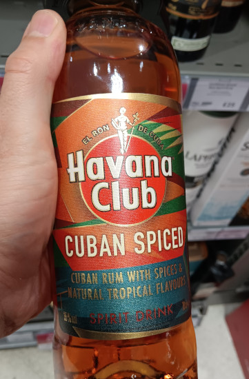 Andrew holding Havana Club Cuban Spiced