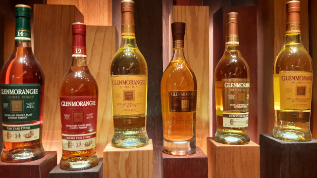 Glenmorangie Whisky collection in-store
